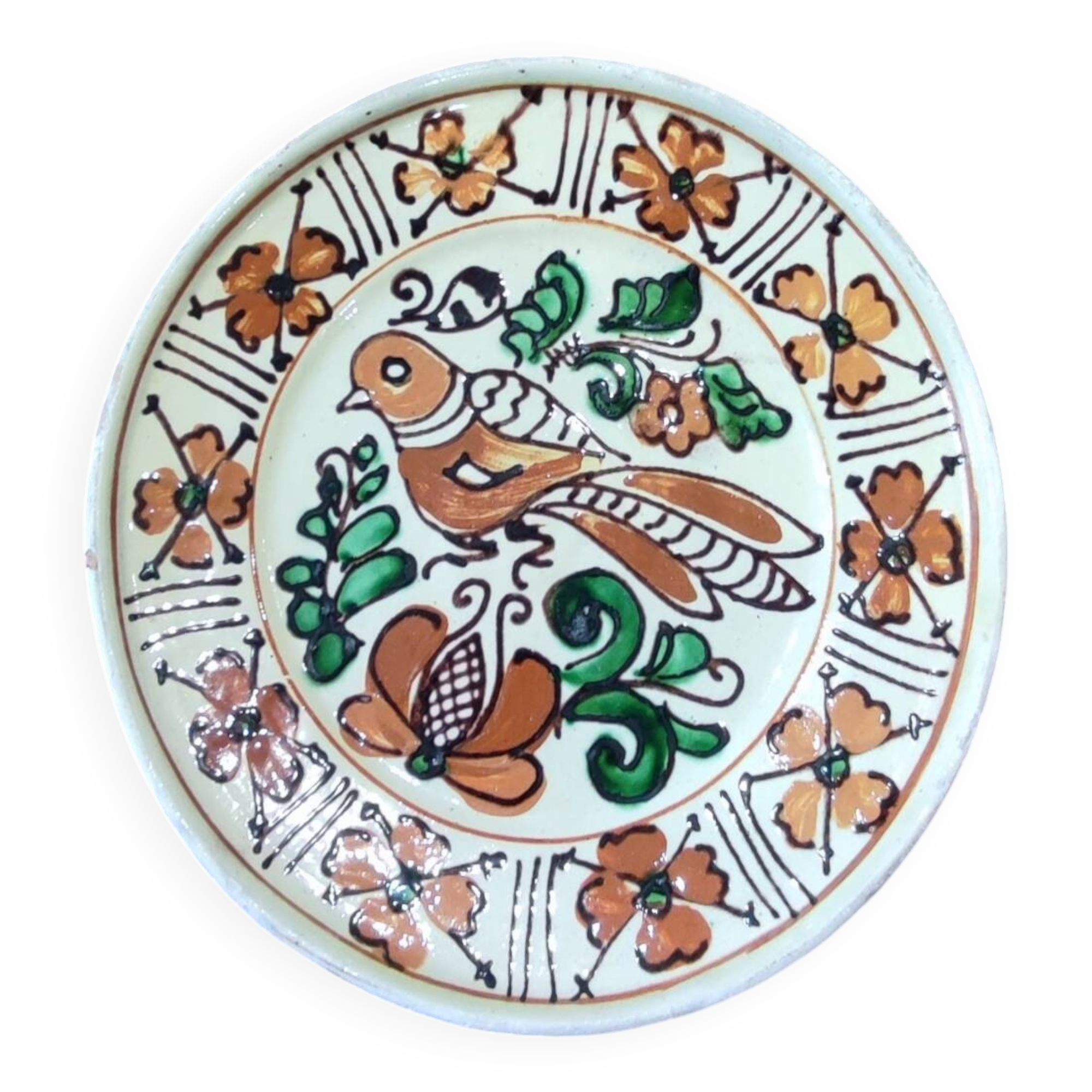 Ceramic plate Mathé Dénes pottery Korond