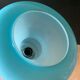 Suspension opaline bleu vintage