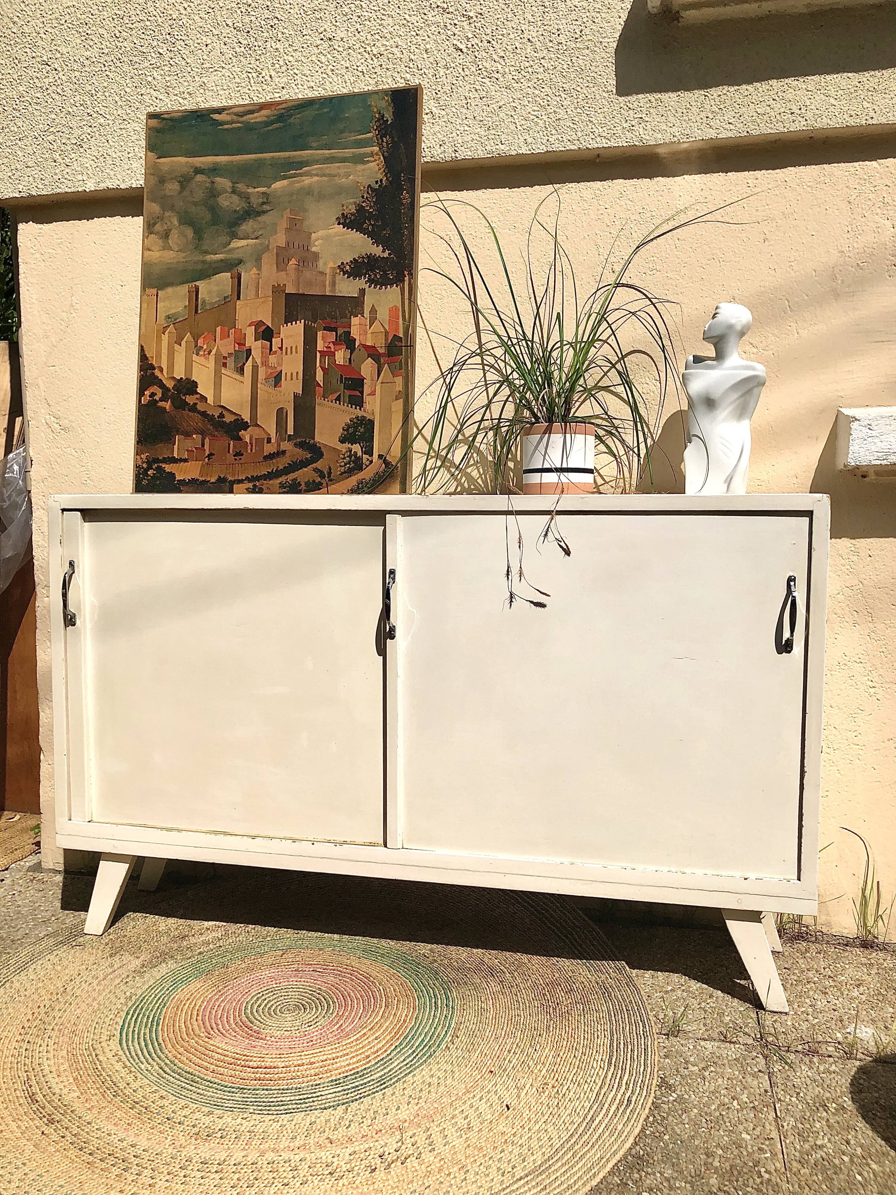 Meuble atelier pieds compas
