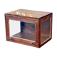 Art deco showcase in burmese teak