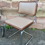 Pair of chairs Cesca B32 by Marcel Breuer Italy 1980