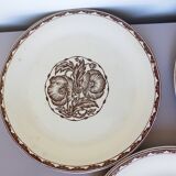 3 flat plates from Sarreguemines, Argonne model 210734