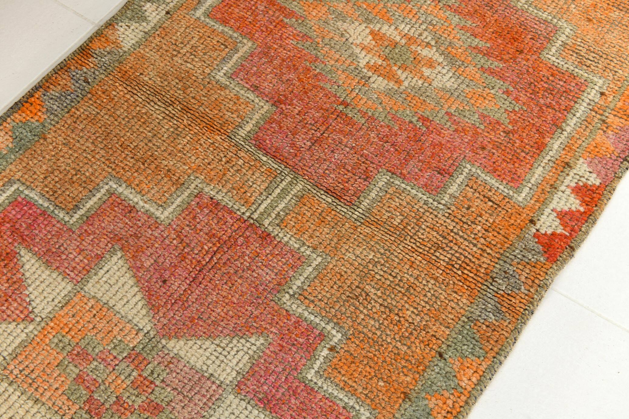 Super Soft Wool Vintage Runner Rug, 95x350Cm