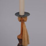 Bougeoir anthropomorphe en bois