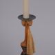 Anthropomorphic wooden candle holder