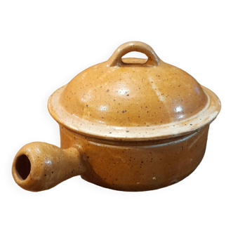 Glazed terracotta frying pan