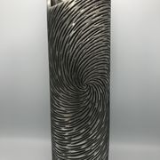 Vase tubulaire en céramique à effet de couleur argenté 39 cm