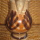 Glazed stoneware jug with hand decoration