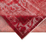 Handmade Bohemian Turkish 1970s 194 cm x 315 cm Red Carpet