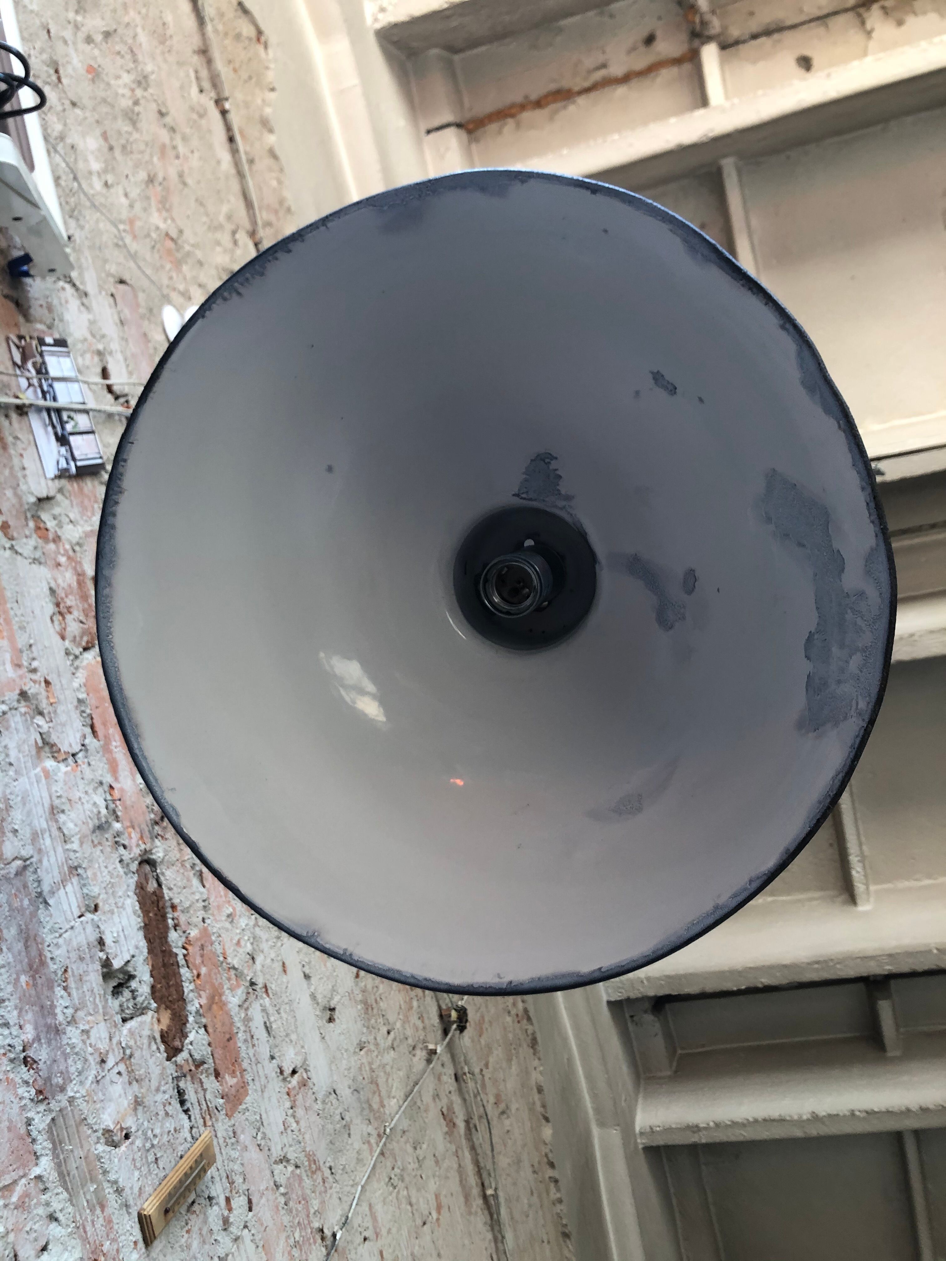 Vintage industrial german model EHS2/S pendant lamp, 1950s