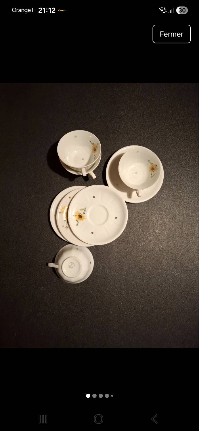 Fine porcelain coffee cups