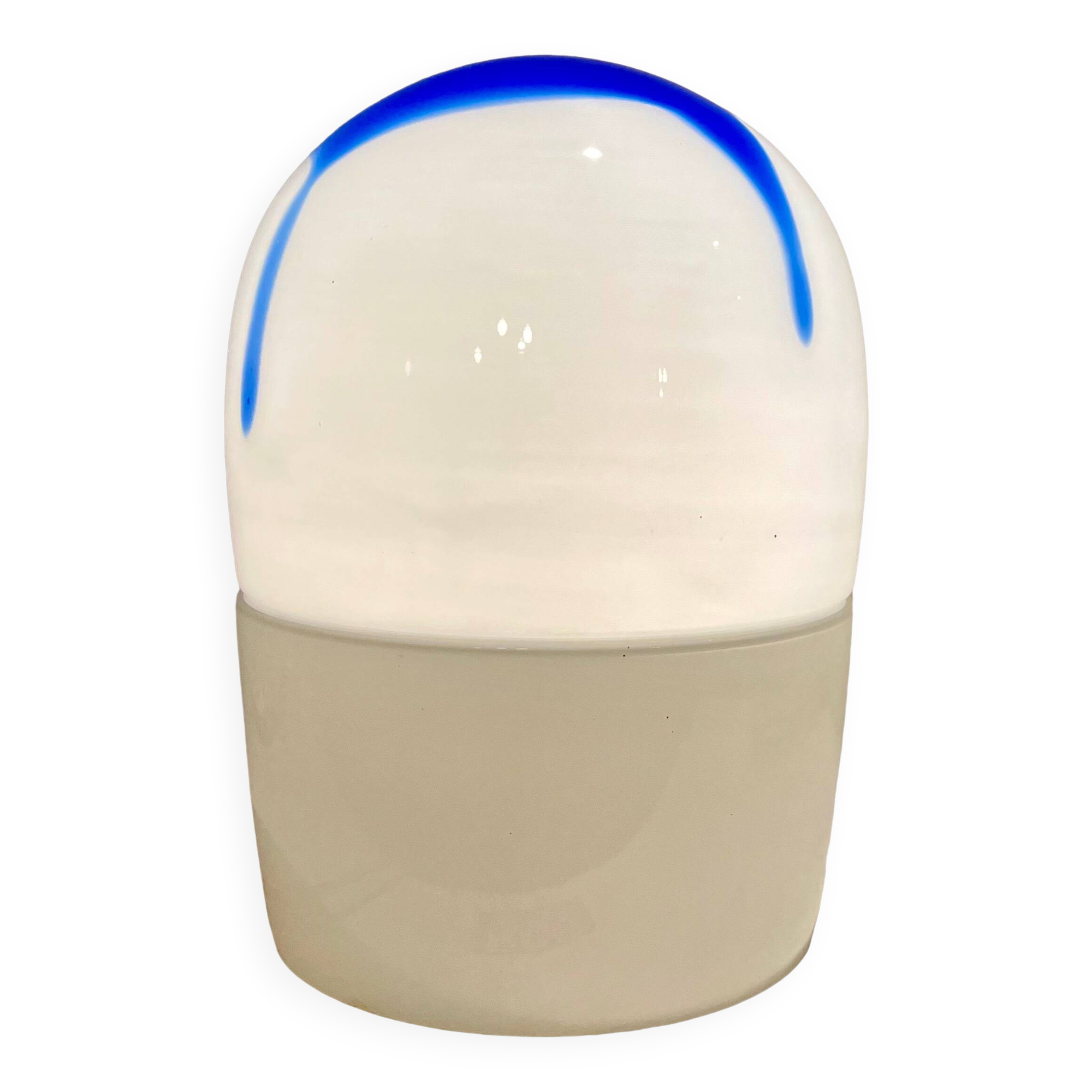 Italian glass lamp & blue stain