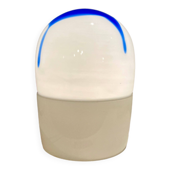 Italian glass lamp & blue stain