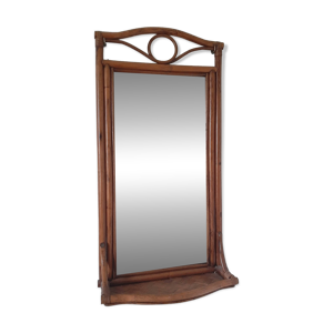 Miroir d'entrée en rotin