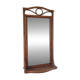 Vintage rattan entryway mirror