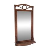 Miroir d'entrée en rotin vintage