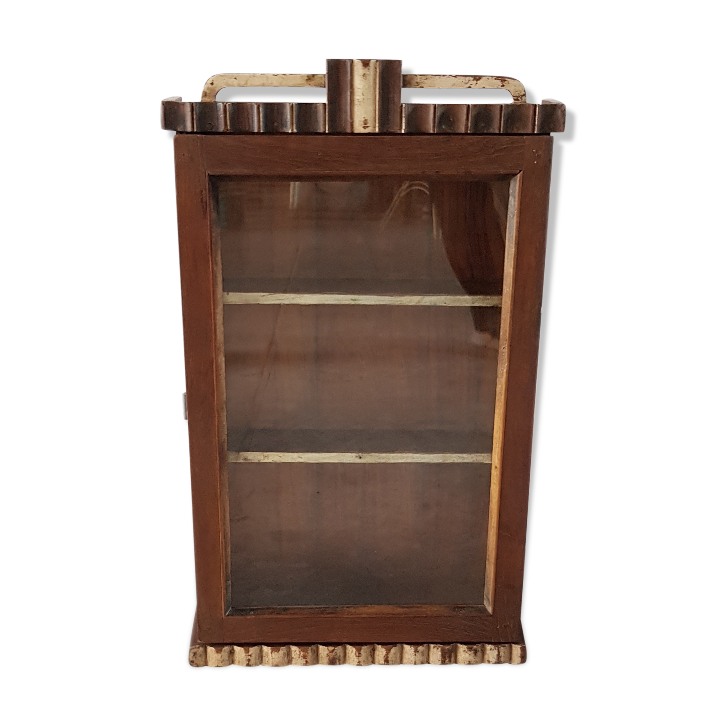 Old teak wall showcase