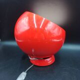 Rare vintage & designer red metal bouboule aluminor mood table lamp