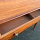 Antique desk in pitch pine, turned legs, drawer – superb patina.