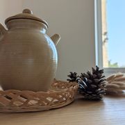 Natural stoneware coffee pot