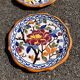 Set of 6 Gien earthenware dessert plates with peony decor