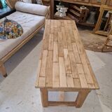 stripped wood coffee table