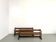 Pair of communal benches in solid oak, 1950s.