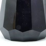 Art Deco vase, amethyst glass, gilded oroplastic, Moser, Czechoslovakia, 1930s