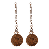 Pair of rattan pendant lights 1970 - bohemian