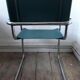Fauteuil chrome et cuir année 70