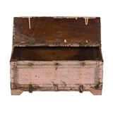 Dowry chest shekhawati rajasthan pink patina carved wood india