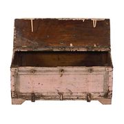 Dowry chest shekhawati rajasthan pink patina carved wood india