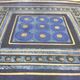 DECORATIVE CERAMIC DISH SIGN GEORGES PELLETIER GEOMETRIC DRAWING BLUE AND GOLD COLLECTION