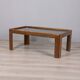 Vintage 1970s coffee table in wood and smoked glass, Italian design