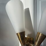 Wall lamp in brass and plastic