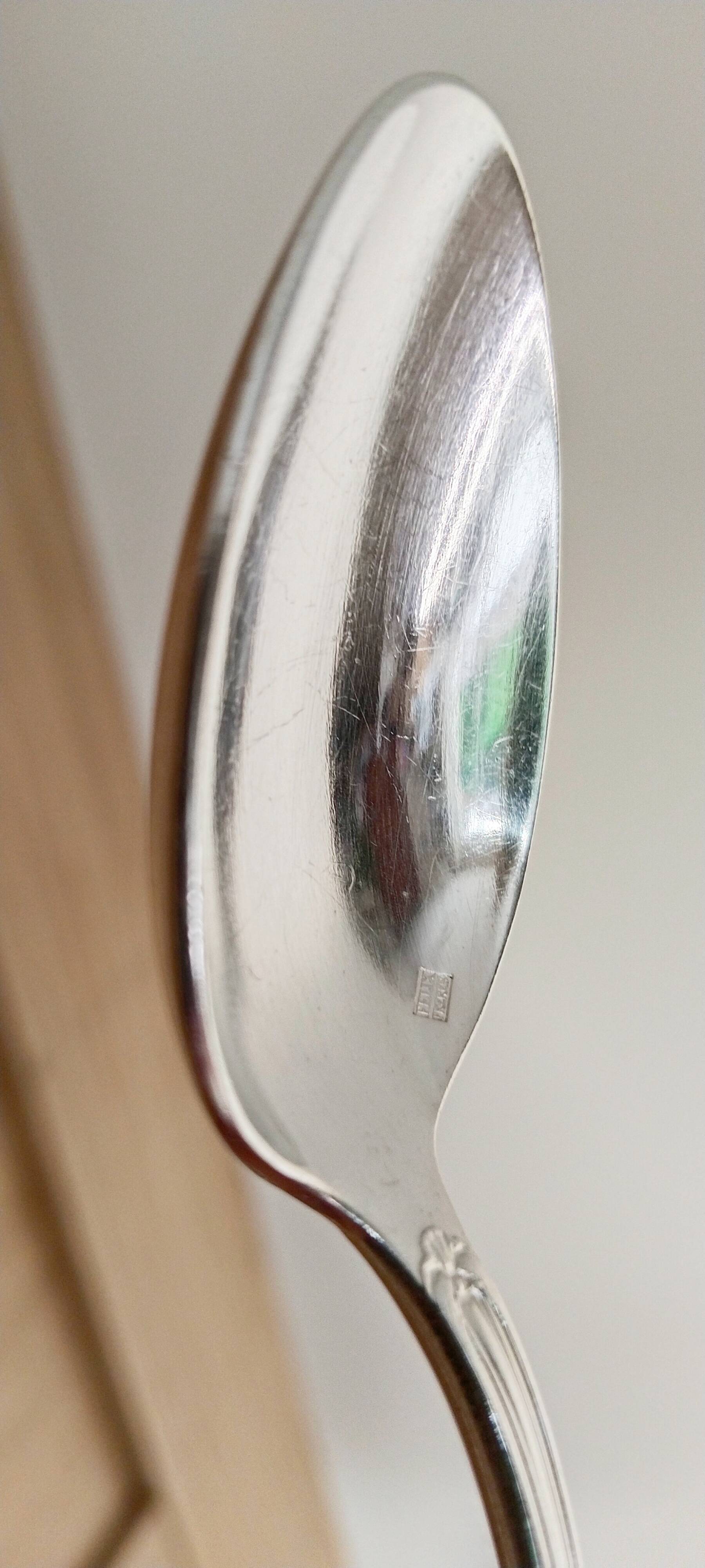 Dessert spoons, silver teaspoons, Félix Frères 18G