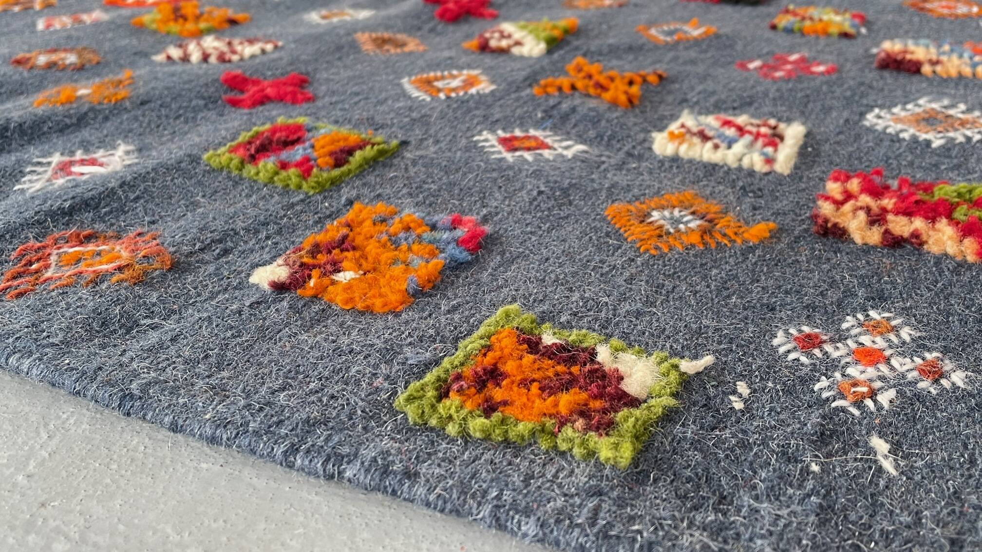 Berber Kilim Hallway Rug VINTAGE Velvet Patterns