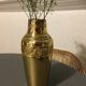 Yellow copper vase signed gbn art deco