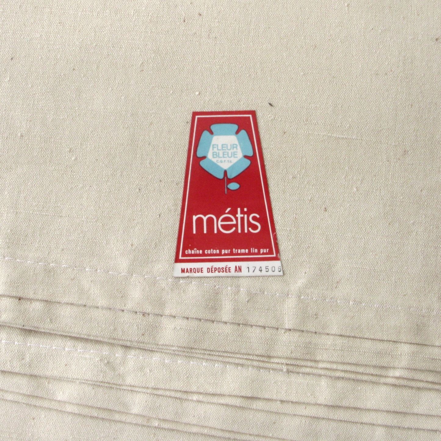 Old sheets in mestizo and linen X2 - FLEUR BLEUE FRANCE Neufs 220x310cm