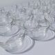 30 Duralex glass cups and 27 saucers - Cups D8cm H4cm - Saucers D12 cm