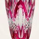 Val Saint Lambert vase in cut ruby double crystal – circa 1920-1950