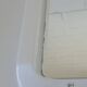 Square Wall Mirror With Shelf / Vintage White Plastic Space Age 1970