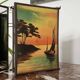 Vintage 1920 barber triptych mirror