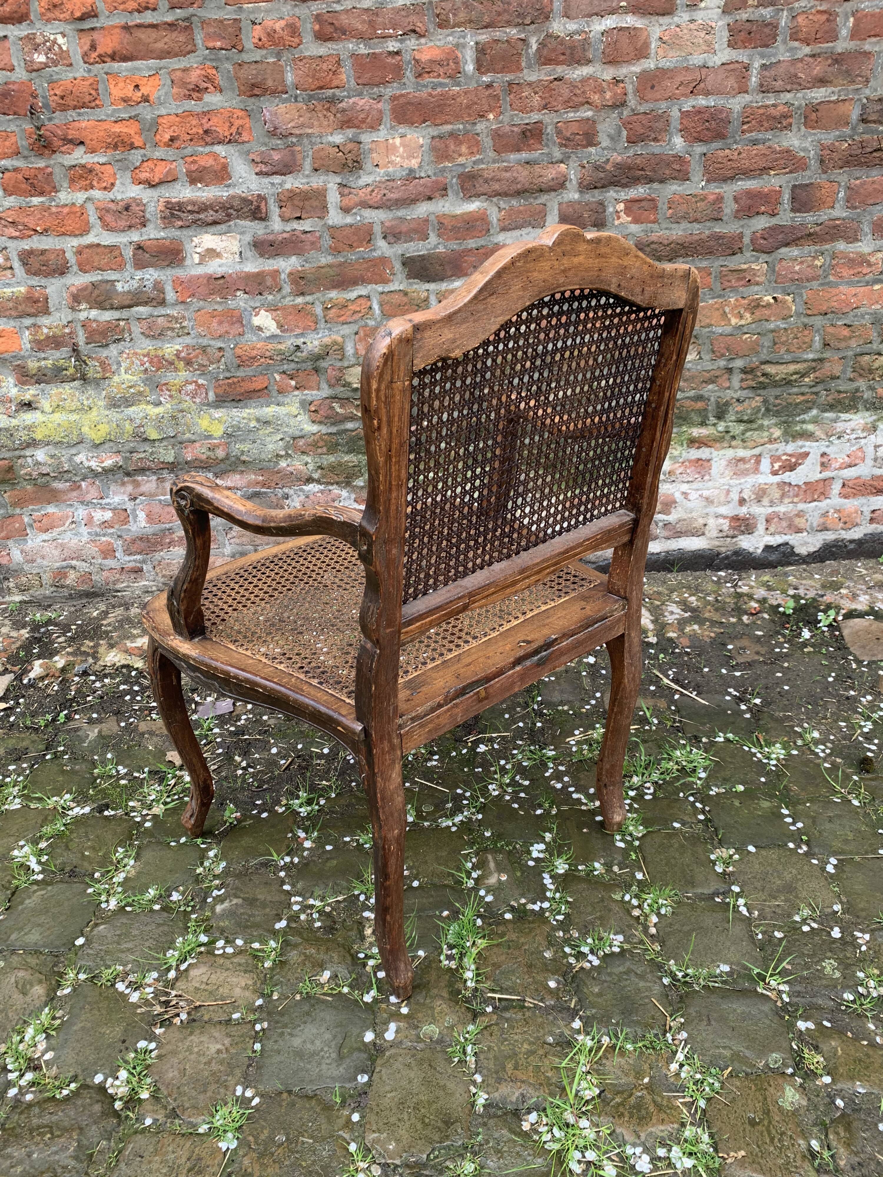 Canned armchair from the Regency period