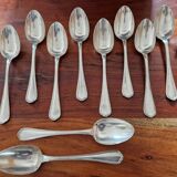 Christofle - Set of 12 Spatours table spoons in silver-plated metal