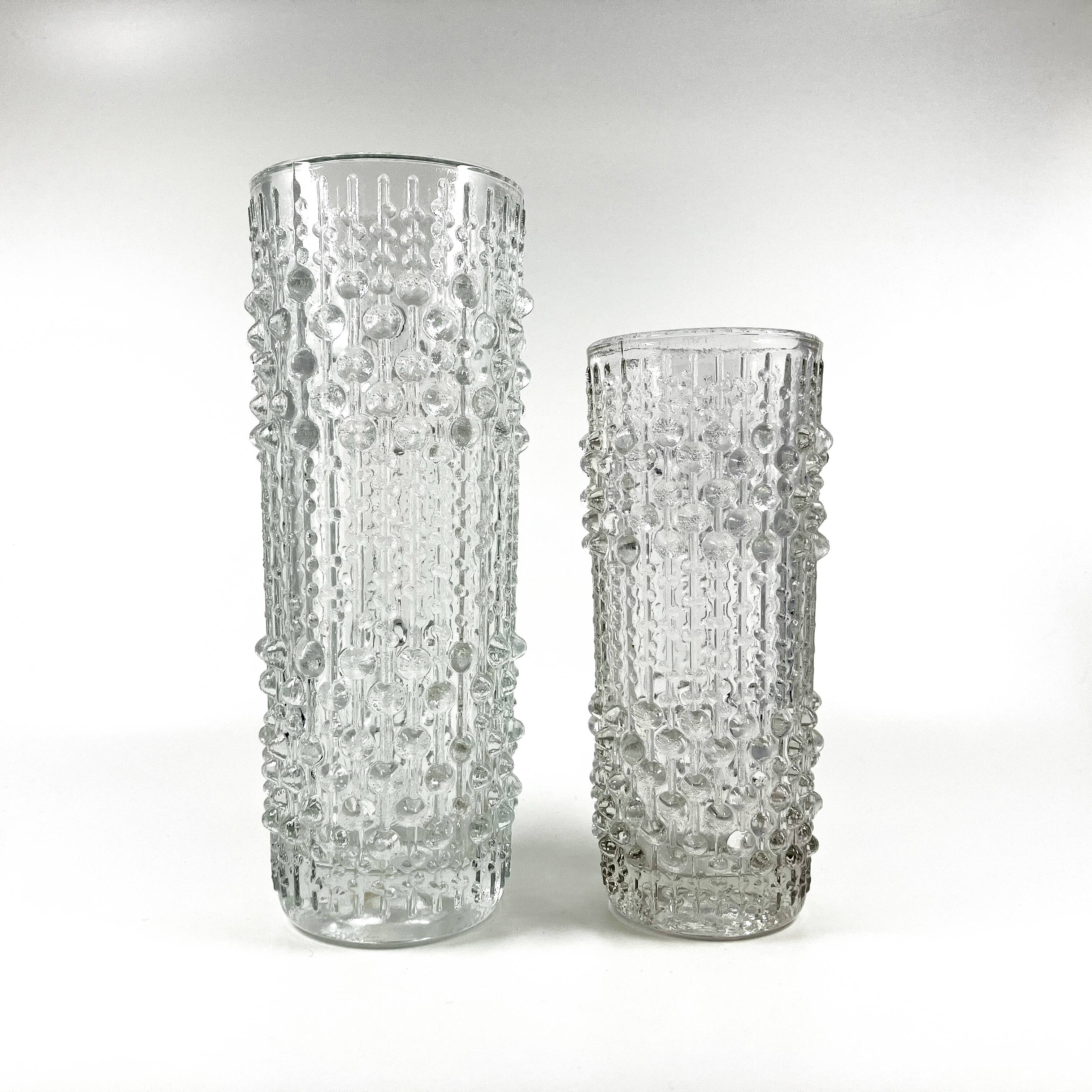 2 vase sklo union • verrerie hermanova hut • design frantisek peceny • 1972