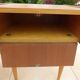 2 vintage scandinavian drawer nightstands with clamshell door