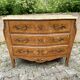 Louis XV style commode in marquetry, 20th century.