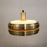 Golden vintage brass lamp: 1970s Scandinavian Mid-Century Modern