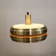 Golden vintage brass lamp: 1970s Scandinavian Mid-Century Modern